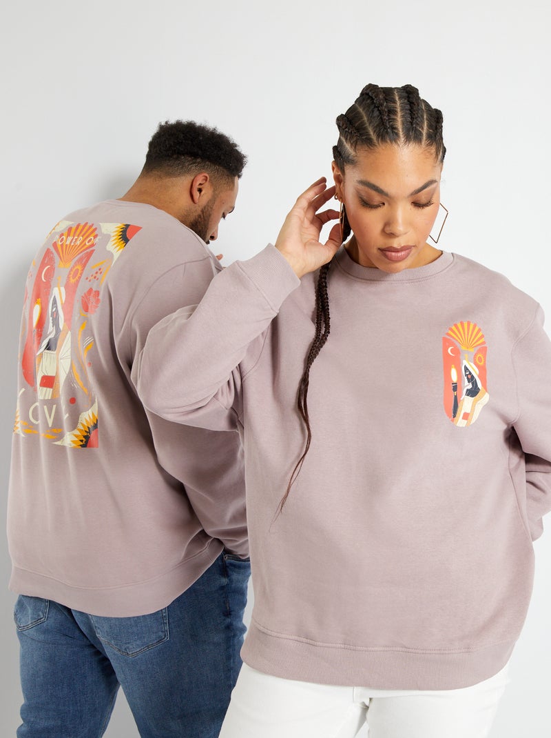 Felpa unisex in tessuto felpato VIOLA - Kiabi
