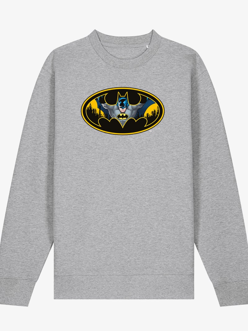 Felpa Uomo - BATMAN LOGO COULEUR Grigio melangiato - Kiabi