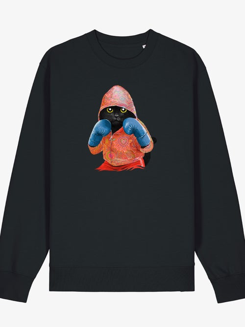 Felpa Uomo - BOXING CAT BLACK - Kiabi