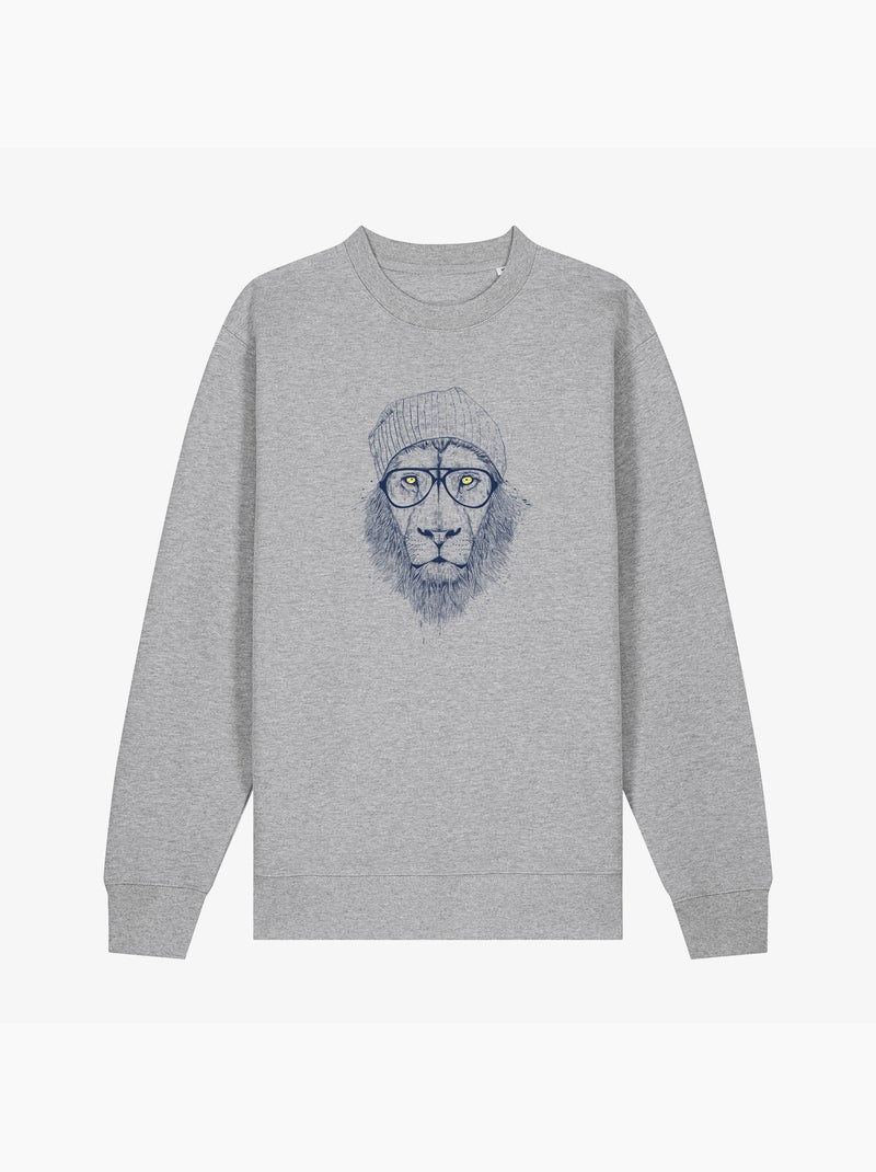 Felpa Uomo - COOL LION Grigio melangiato - Kiabi