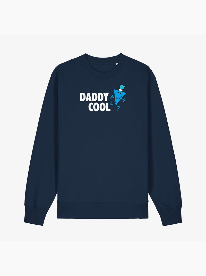 Felpa Uomo - DADDY COOL FACE 2 Blu marino - Kiabi
