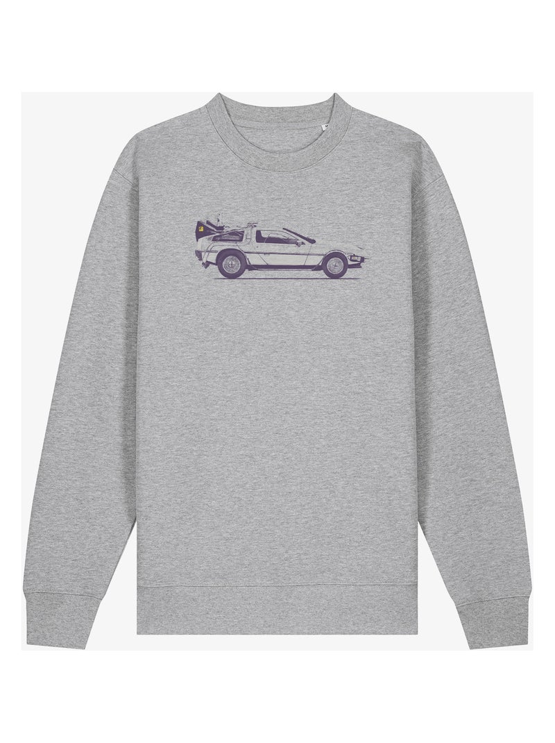 Felpa Uomo - DELOREAN Grigio melangiato - Kiabi