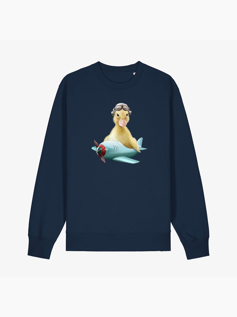 Felpa Uomo - DUCK PILOT Blu marino - Kiabi