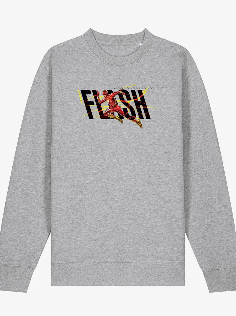 Felpa Uomo - FLASH BLACK SAVING THE FUTURE AND PAST Grigio melangiato - Kiabi
