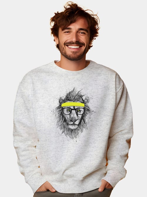 Felpa Uomo - HIPSTER LION - Kiabi