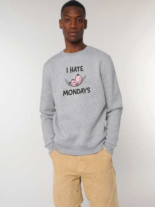 Felpa Uomo - I HATE MONDAYS - Kiabi