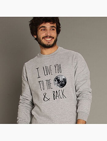 Felpa Uomo - I LOVE YOU TO THE MOON AND BACK
