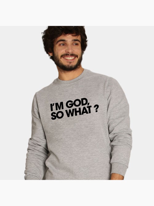 Felpa Uomo - I M GOD SO WHAT - Kiabi