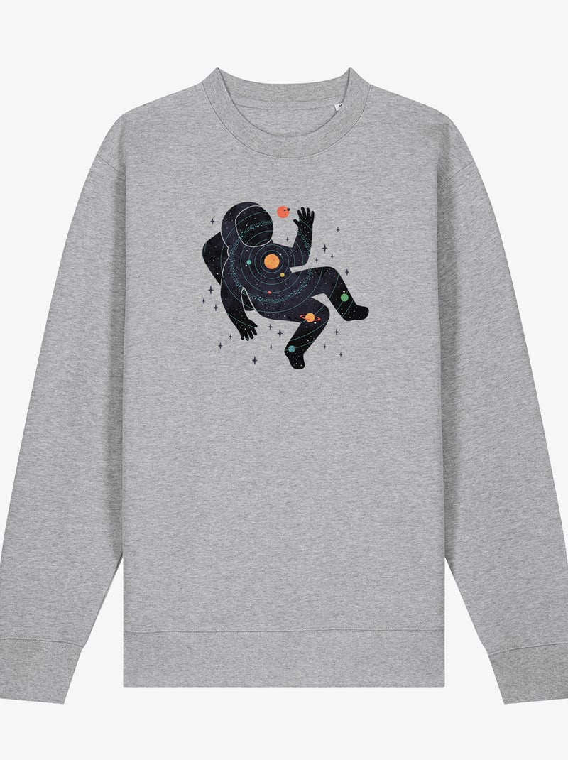 Felpa Uomo - INNER SPACE Grigio melangiato - Kiabi