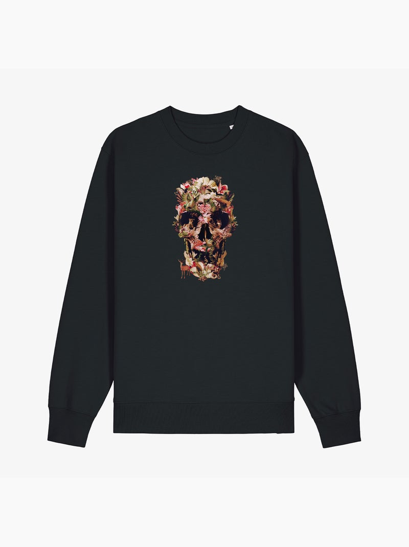 Felpa Uomo - JUNGLE SKULL Nero - Kiabi