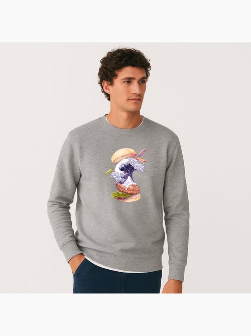 Felpa Uomo - KANAGAWA BURGER - Kiabi