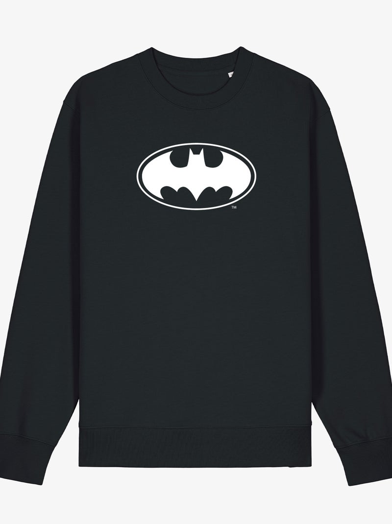 Felpa Uomo - LOGO BATMAN WHITE Nero - Kiabi