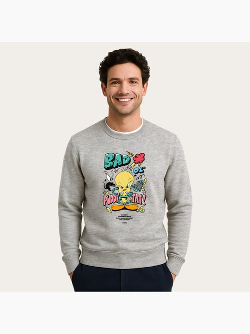 Felpa Uomo - LONELEY TUNES TWEETY 80TH BAD - Kiabi