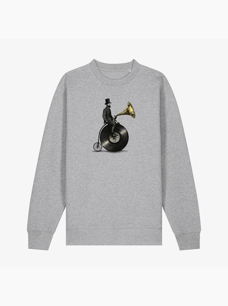 Felpa Uomo - MUSIC MAN Grigio melangiato - Kiabi
