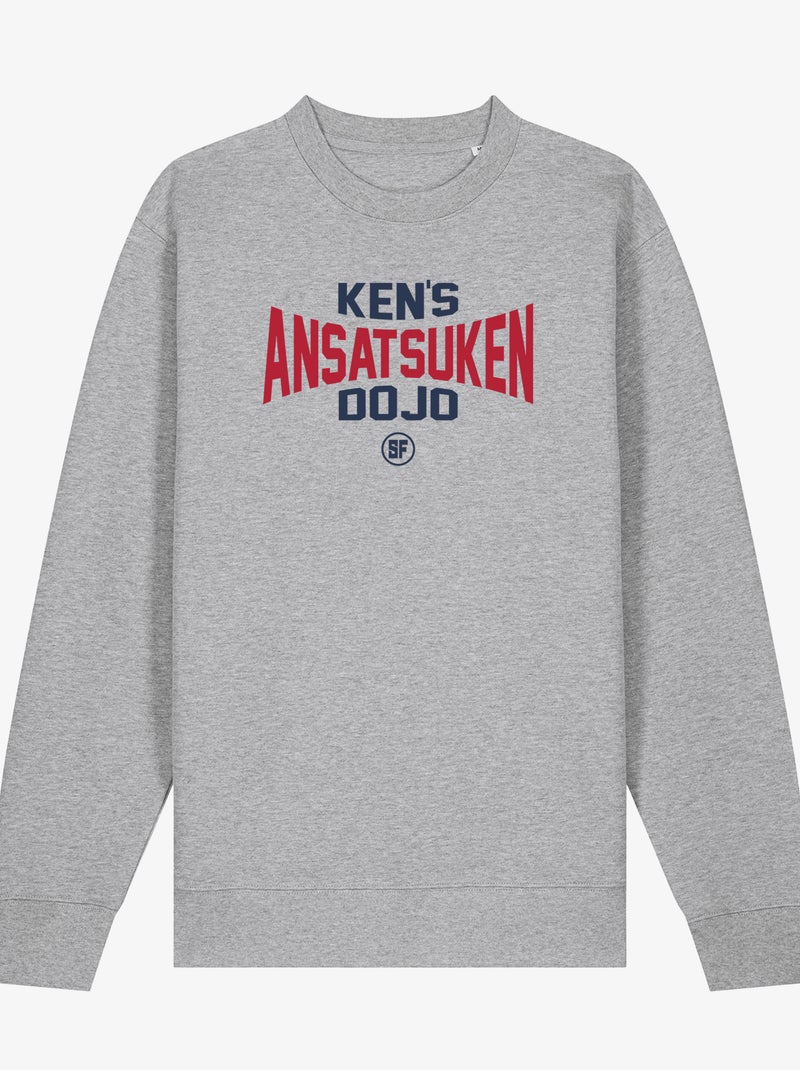 Felpa Uomo - STREET FIGHTER KEN'S ANSATSUKEN DOJO Grigio melangiato - Kiabi