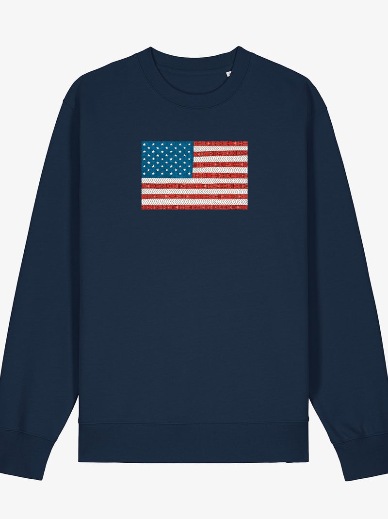 Felpa Uomo - USA Blu marino - Kiabi