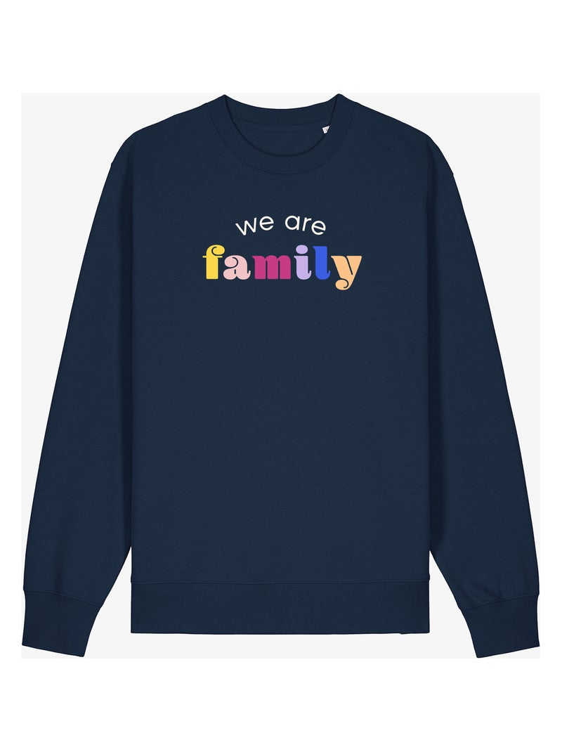 Felpa Uomo - WE ARE FAMILY Blu marino - Kiabi