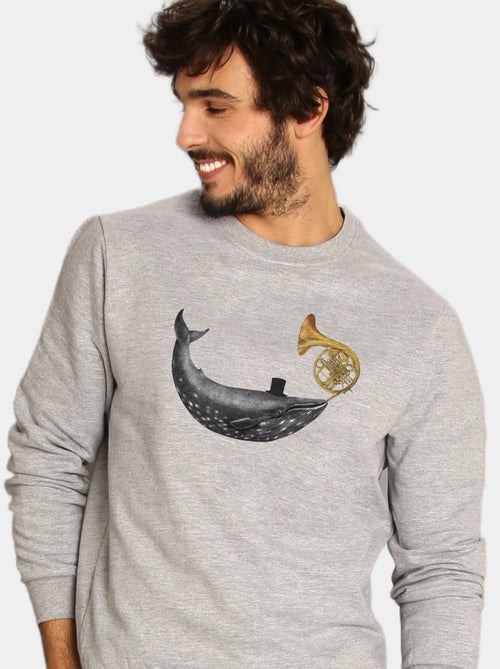 Felpa Uomo - WHALE SONG - Kiabi