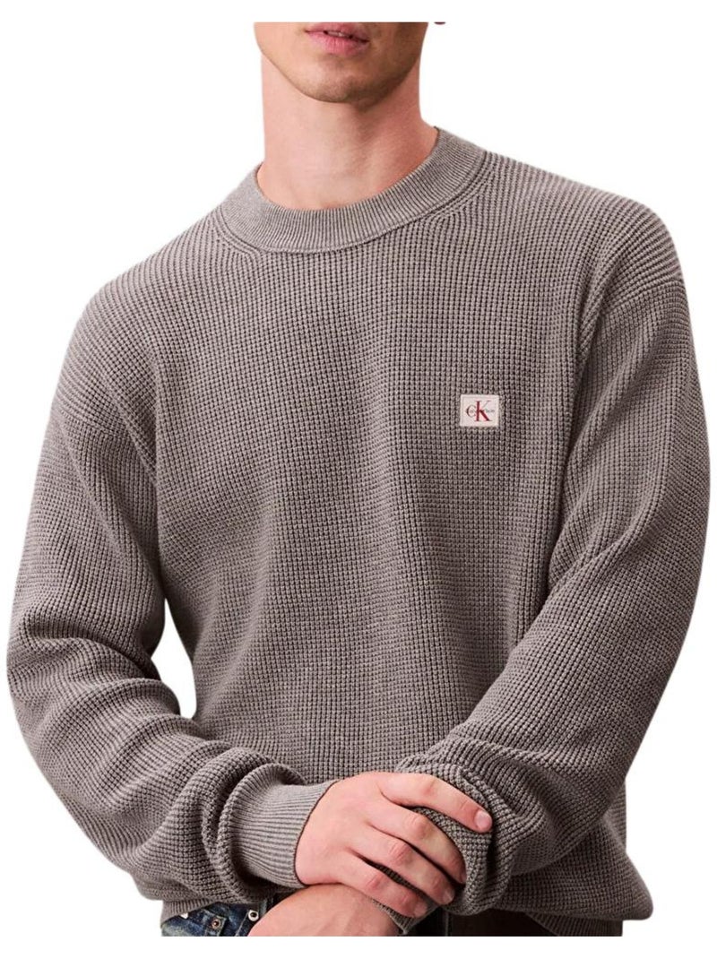 Felpa Uomo Calvin Klein Grigio argentato - Kiabi