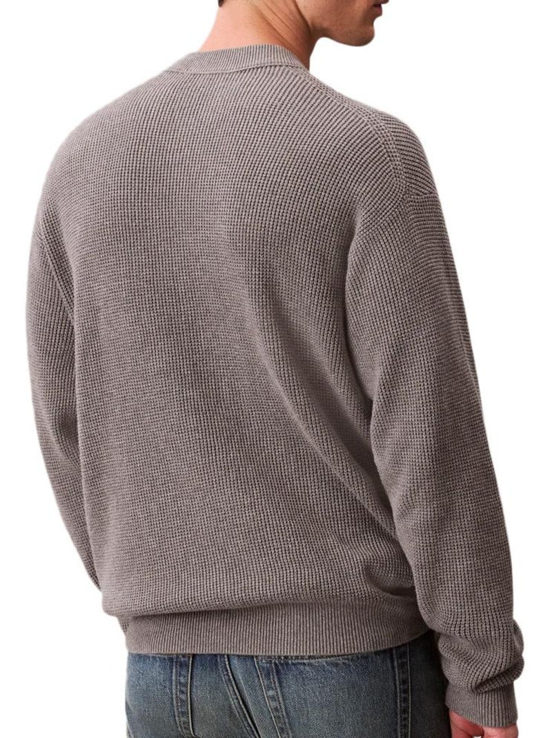 Felpa Uomo Calvin Klein Grigio argentato - Kiabi