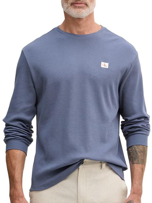 Felpa Uomo Calvin Klein Jeans con Logo a Nido d'Ape - Kiabi Felpa Uomo Calvin Klein Jeans con Logo a Nido d'Ape - Kiabi