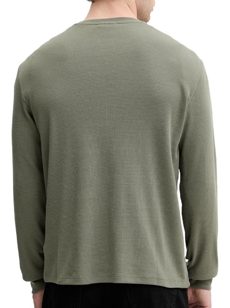 Felpa uomo calvin klein jeans con logo a nido d'ape Verde - Kiabi
