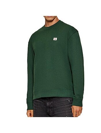Felpa Uomo Calvin Klein Jeans in Spugna con Logo