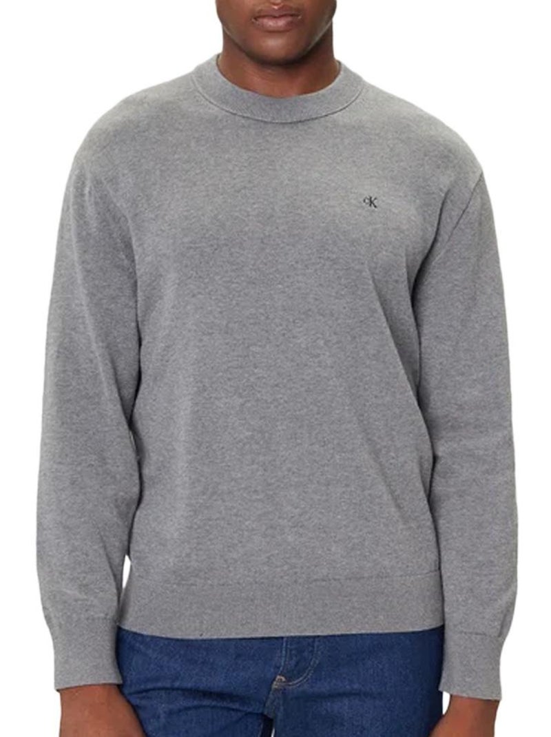 Felpa Uomo Calvin Klein Jeans Grigio argentato - Kiabi