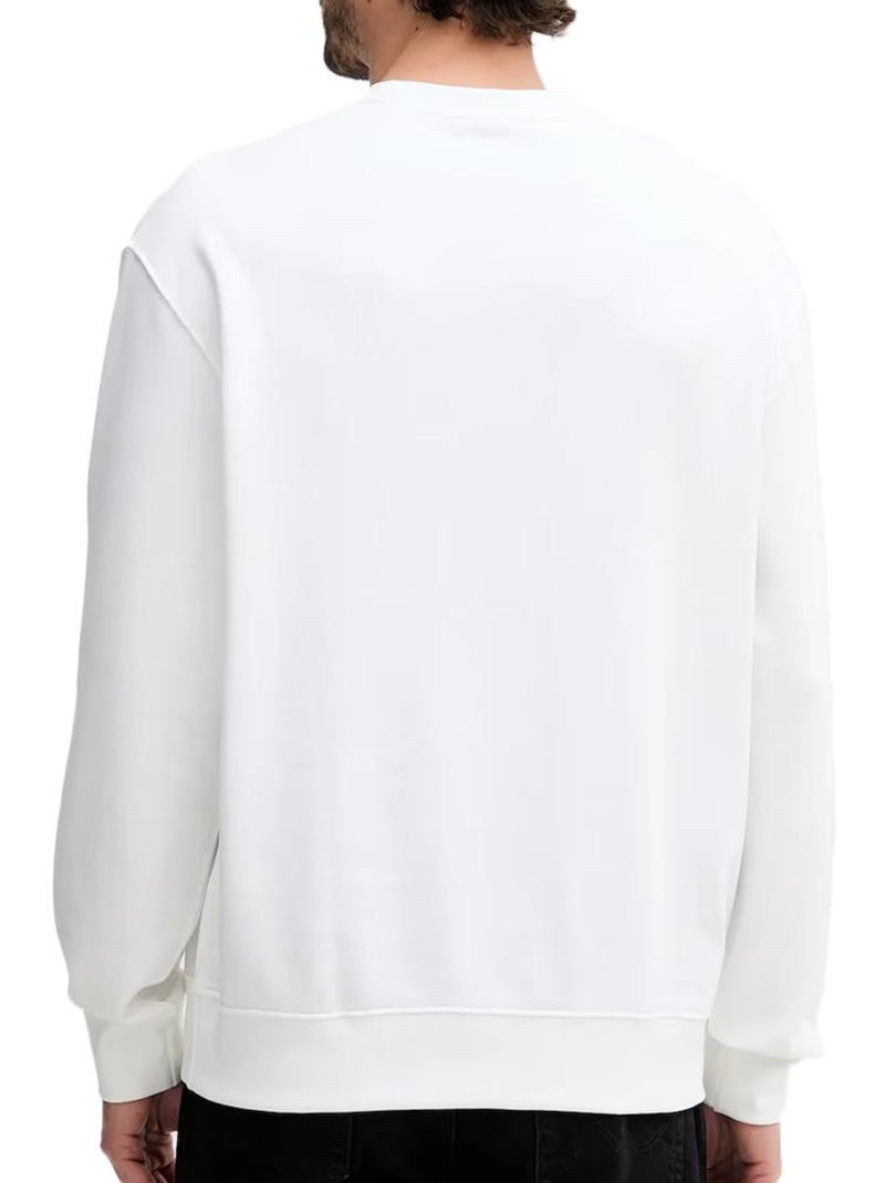 Felpa Uomo Calvin Klein Jeans in Spugna con Logo Bianco - Kiabi