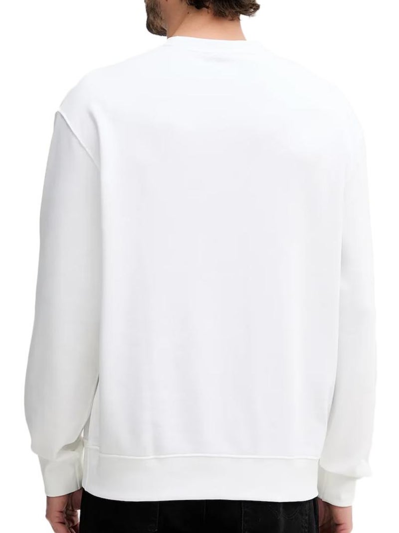 Felpa Uomo Calvin Klein Jeans in Spugna con Logo Bianco - Kiabi