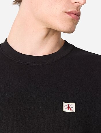 Felpa Uomo Calvin Klein Jeans in Spugna con Logo