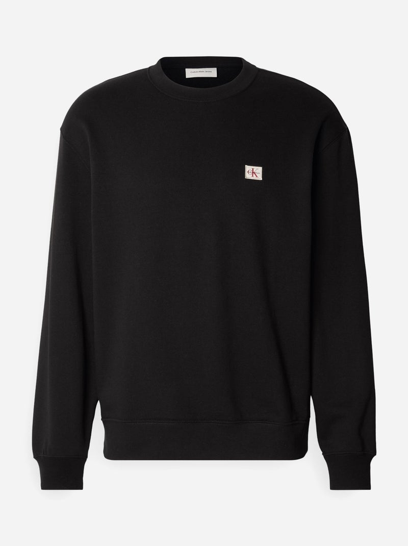 Felpa Uomo Calvin Klein Jeans in Spugna con Logo Nero - Kiabi