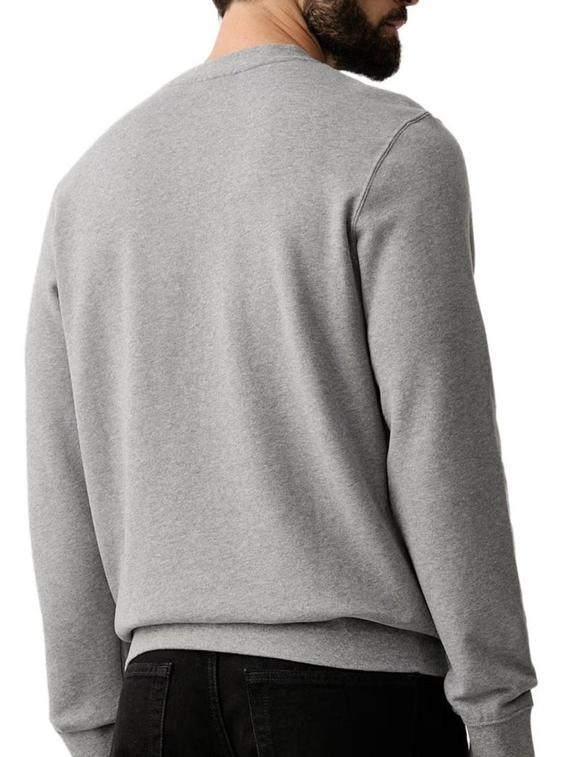 Felpa uomo calvin klein jeans in spugna Grigio argentato - Kiabi