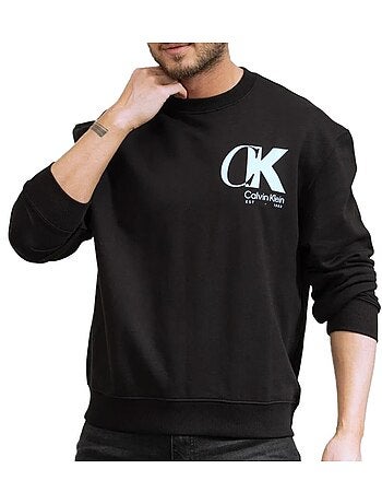 Felpa Uomo Calvin Klein Jeans in Spugna