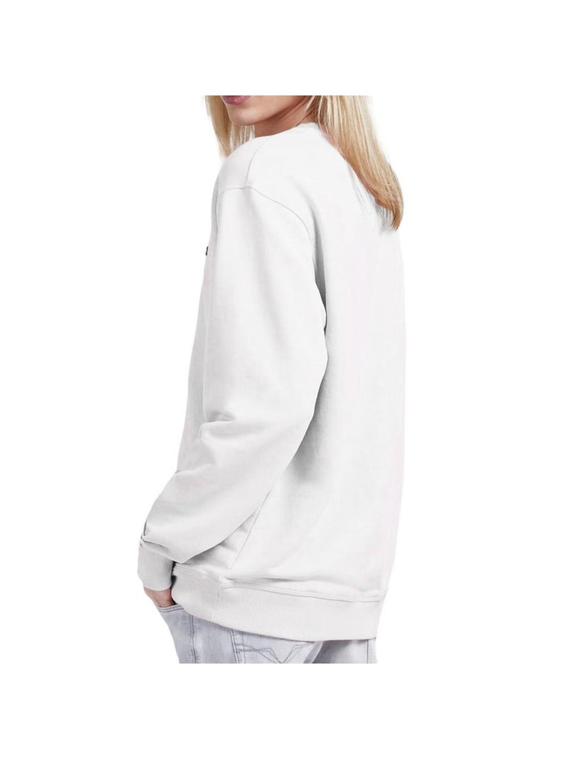 Felpa Uomo Guess con Patch Bianco - Kiabi