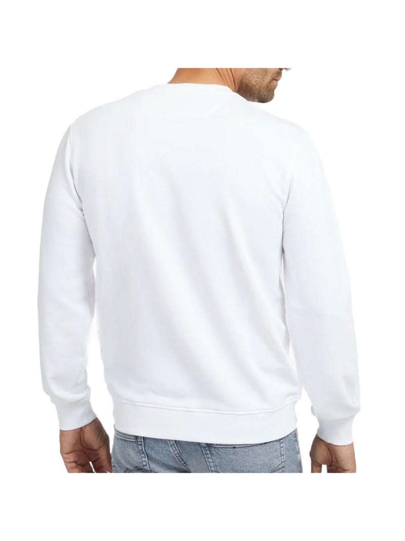 Felpa Uomo Guess Ricamata Bianco - Kiabi