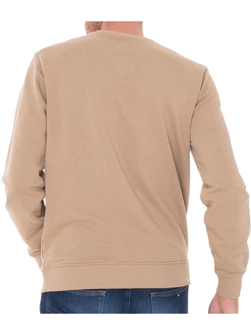 Felpa Uomo Ricamata Guess Beige - Kiabi