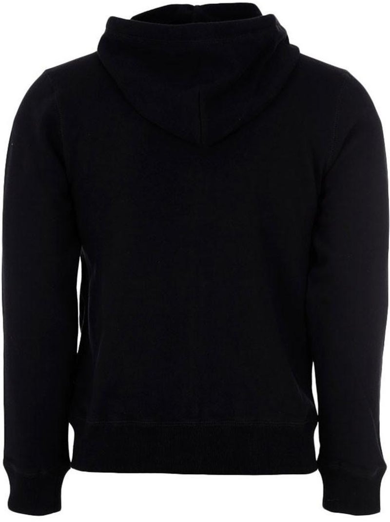 Felpa uomo schott con zip e badge Nero - Kiabi