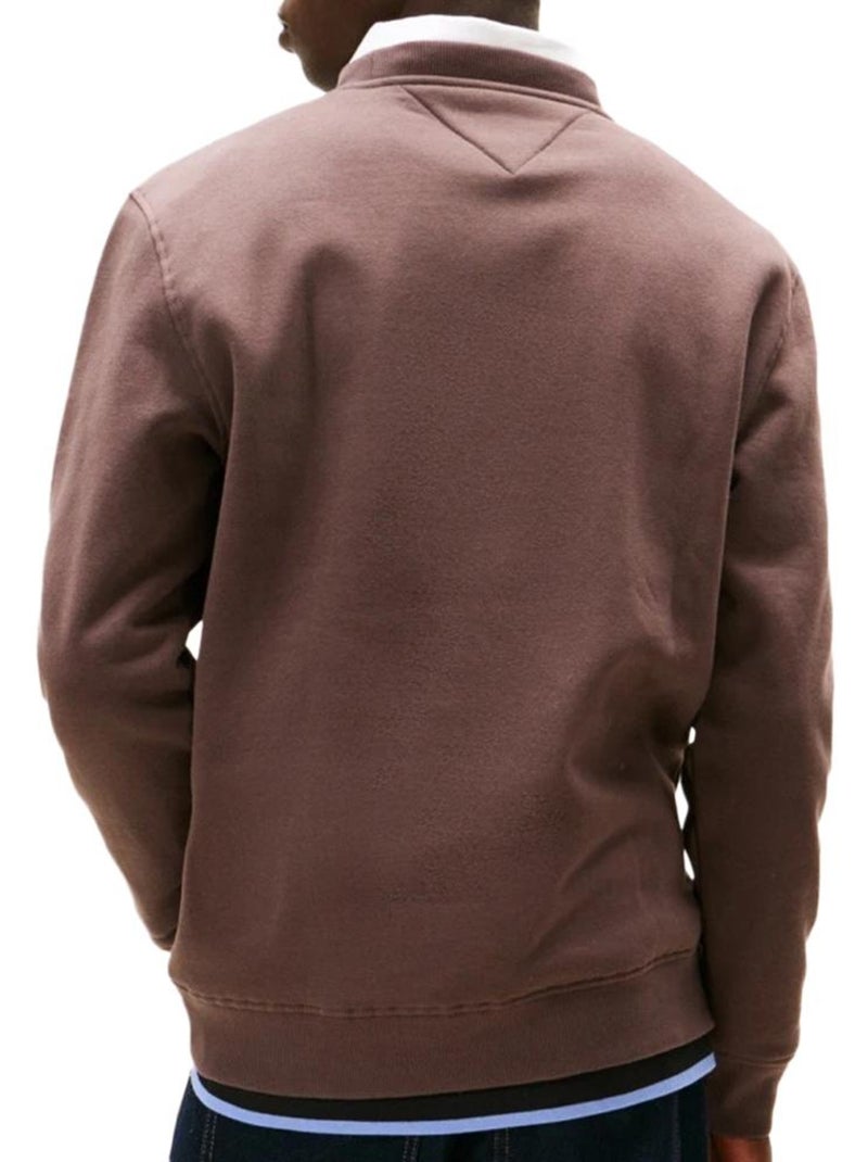 Felpa Uomo Tommy Hilfiger Marrone cappuccino - Kiabi