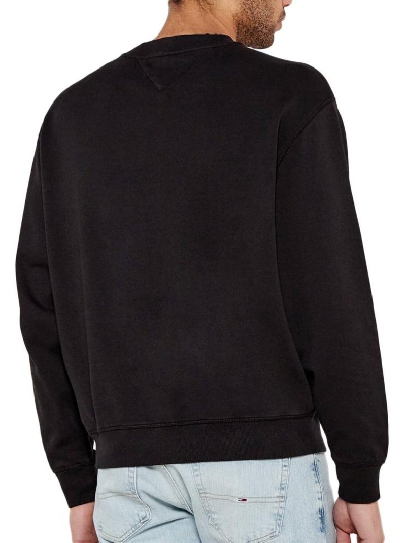 Felpa Uomo Tommy Hilfiger Varsity Nero - Kiabi