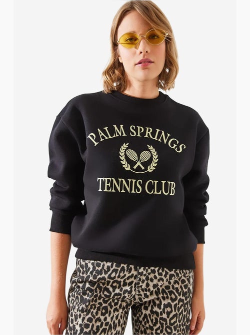 Felpa vintage da college three thread brushed palm springs tennis mbhs lucci - Kiabi Felpa vintage da college three thread brushed palm springs tennis mbhs lucci - Kiabi