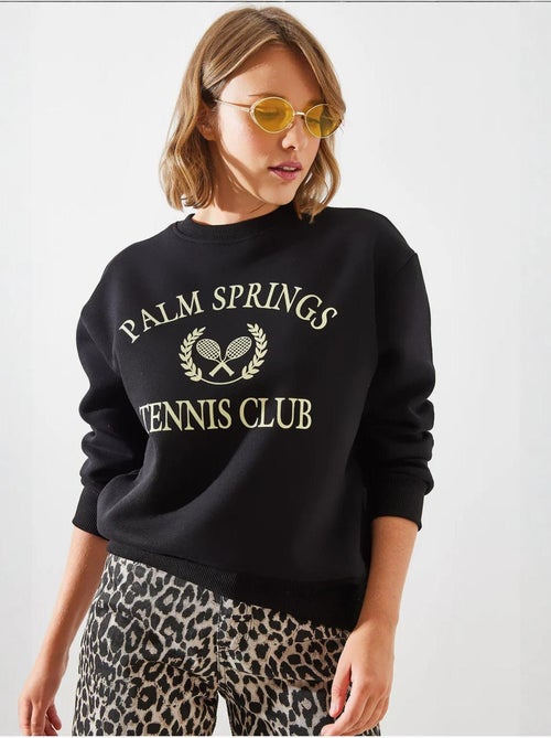 Felpa vintage da college three thread brushed palm springs tennis mbhs lucci - Kiabi Felpa vintage da college three thread brushed palm springs tennis mbhs lucci - Kiabi
