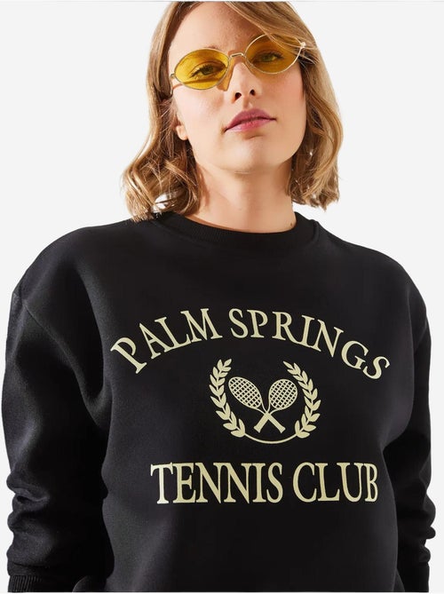 Felpa vintage da college three thread brushed palm springs tennis mbhs lucci - Kiabi Felpa vintage da college three thread brushed palm springs tennis mbhs lucci - Kiabi