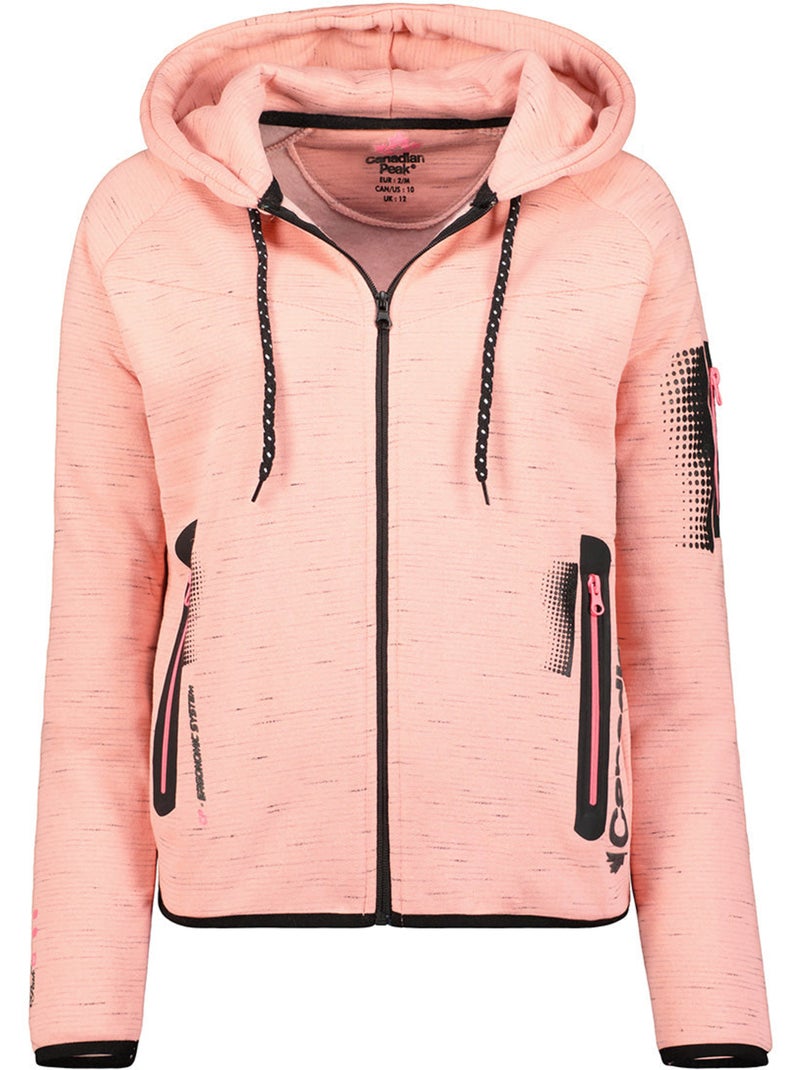 Felpa zip con cappuccio fanatic – canadian peak Blu ghiacciato - Kiabi