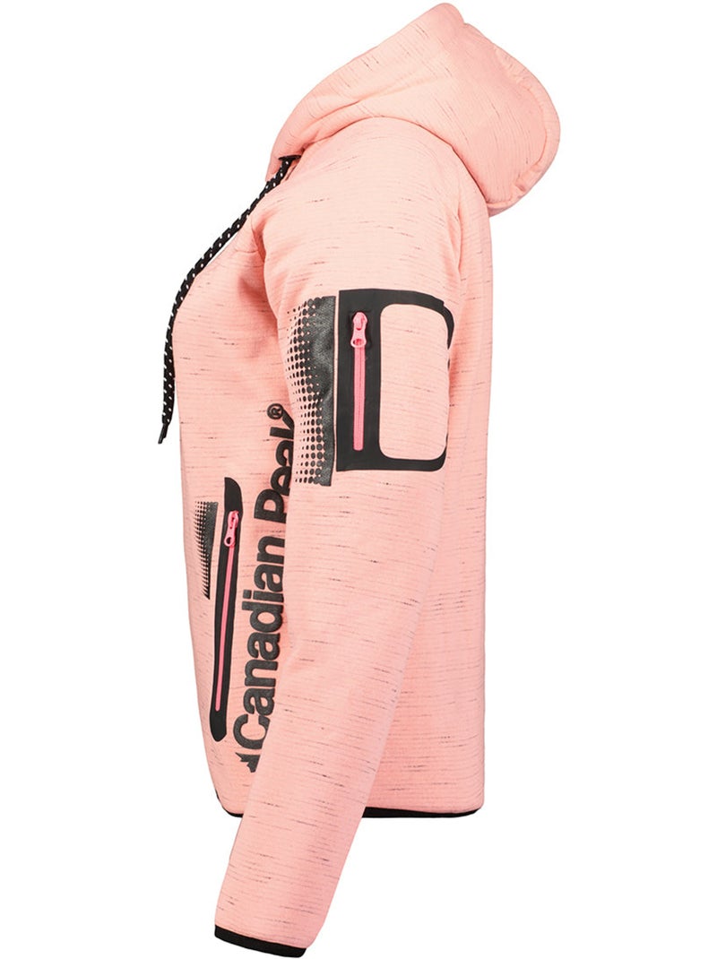 Felpa zip con cappuccio fanatic – canadian peak Blu ghiacciato - Kiabi