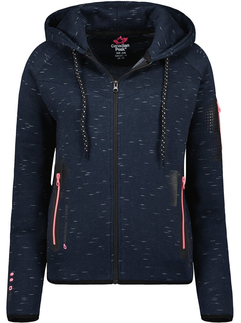 Felpa zip con cappuccio fanatic – canadian peak Blu marino - Kiabi