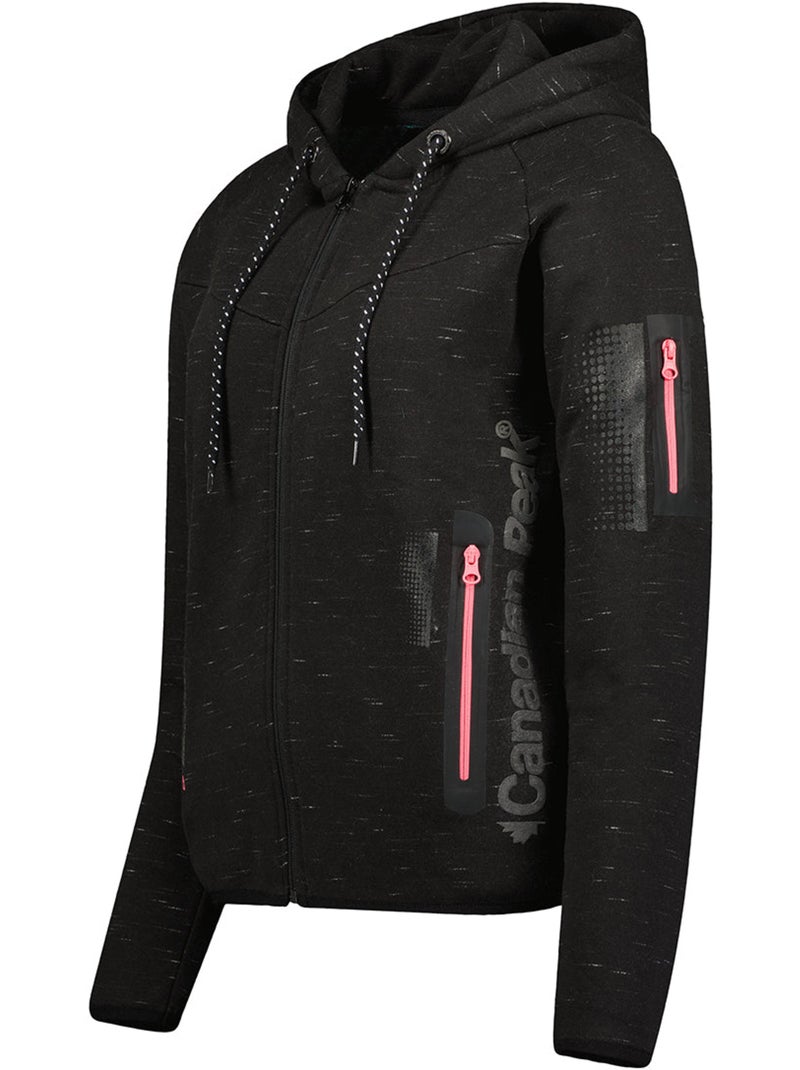 Felpa zip con cappuccio fanatic – canadian peak Nero - Kiabi