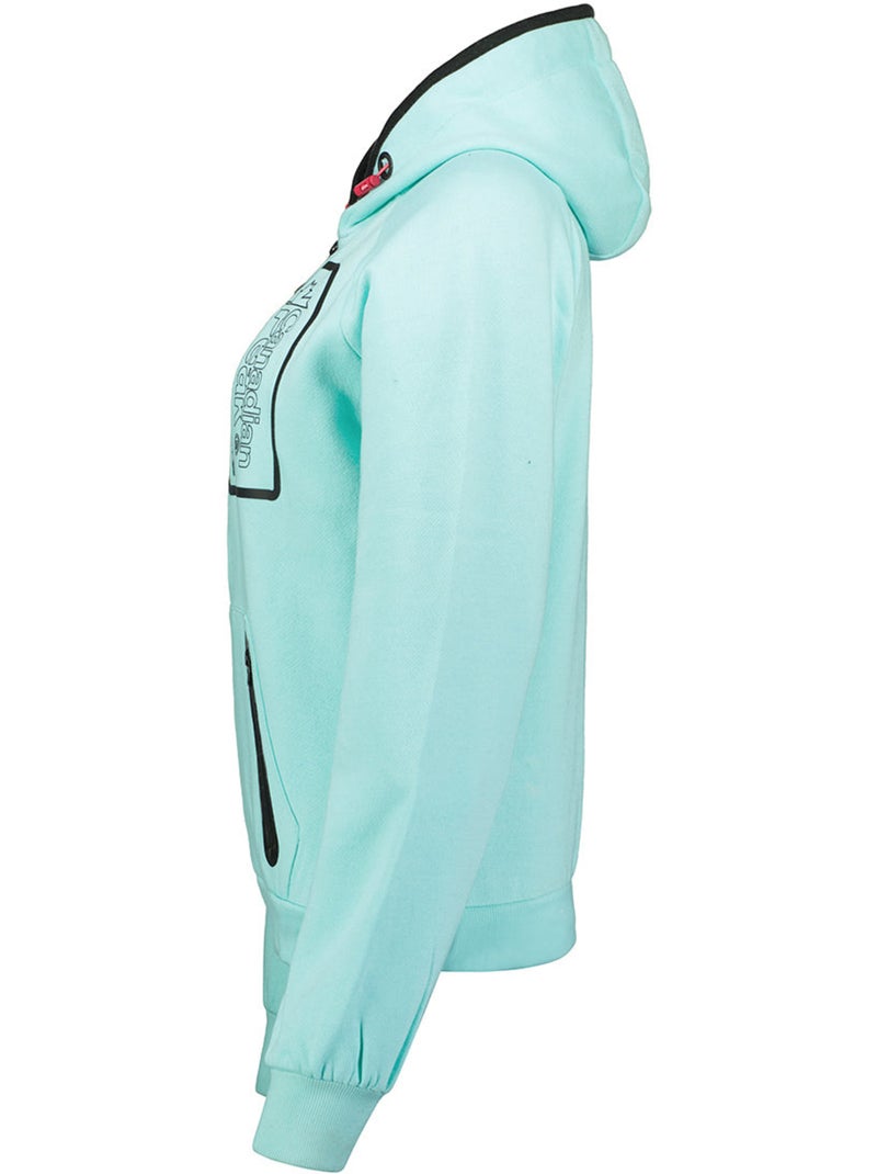 Felpa zip con cappuccio foderato fonaldeak – canadian peak Blu chiaro - Kiabi