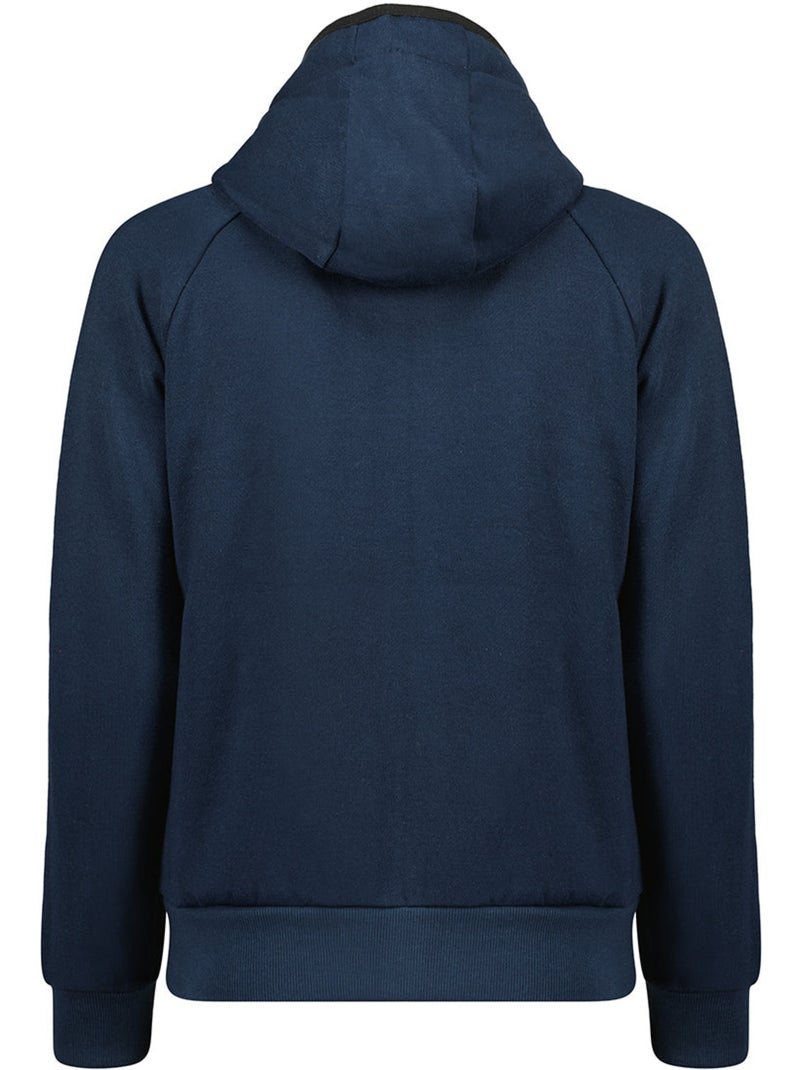 Felpa zip con cappuccio foderato fonaldeak – canadian peak Blu marino - Kiabi