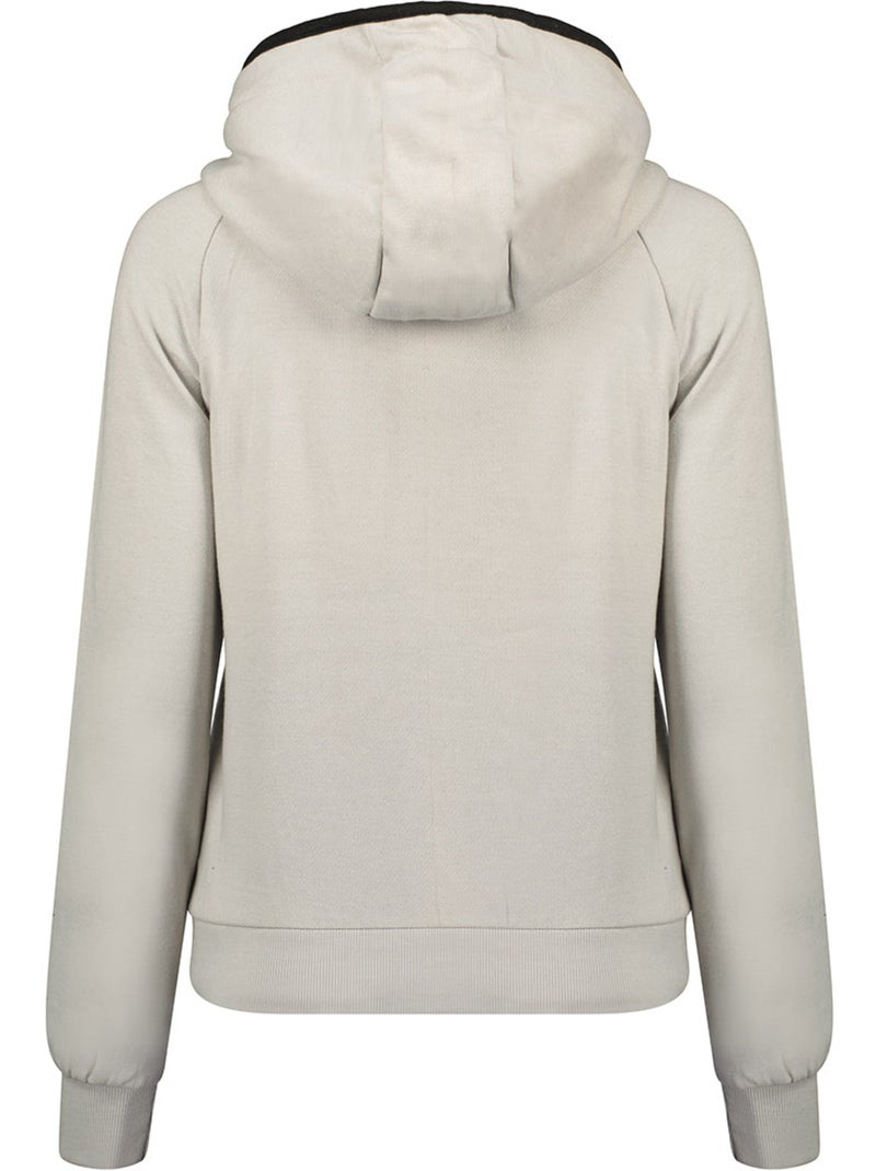 Felpa zip con cappuccio foderato fonaldeak – canadian peak Grigio chiaro - Kiabi